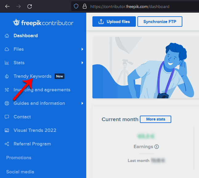 Новая функция - популярные ключевые слова на микростоке Freepik