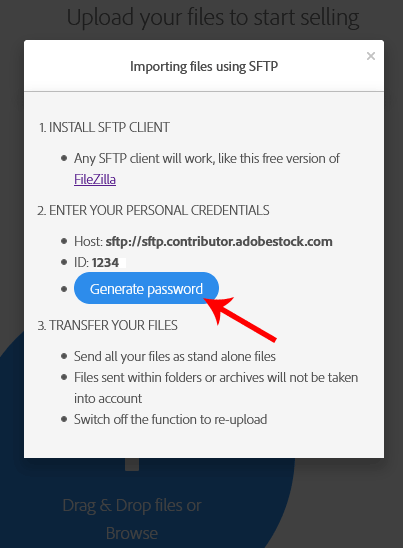 Нажмите на Generate password, чтобы сгенерировать ваш новый пароль