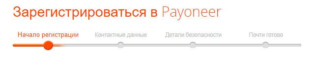 Регистрация в Payoneer