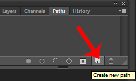 В Фотошоп в окне Path создайте новый путь Create new path